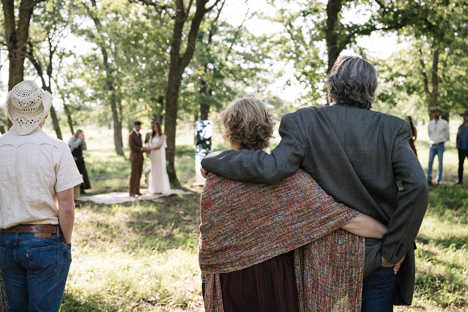 Guests sharing a family moment at the Serana ceremony