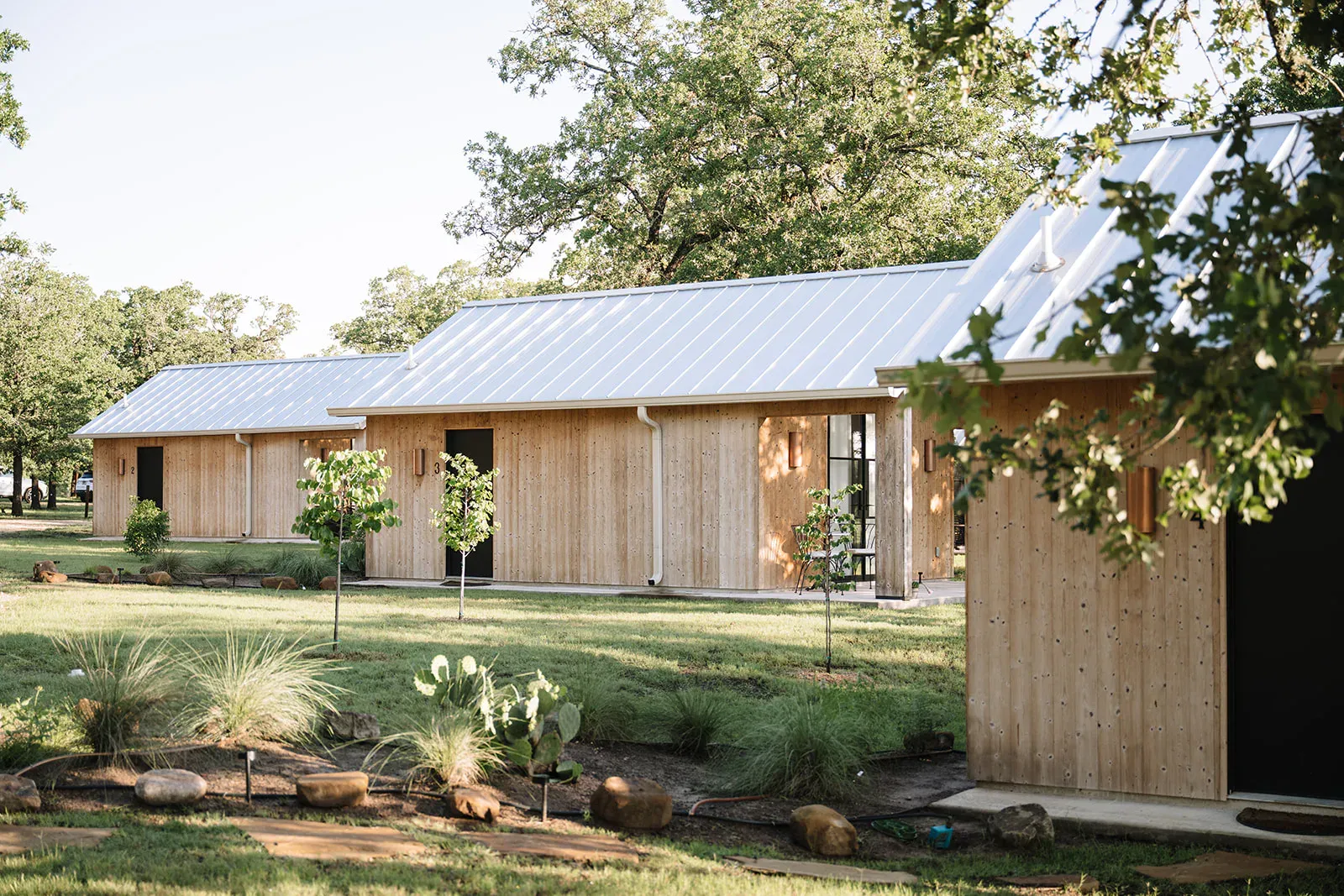 Wood cabin exterior near the Serana pool house