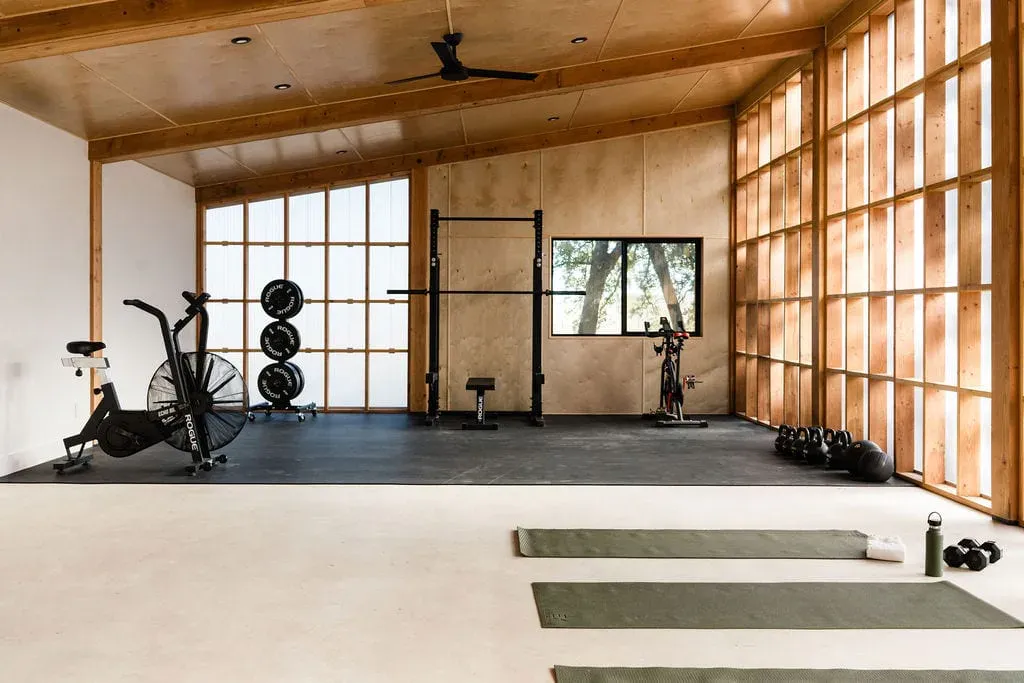 Fitness equipment inside the Serana movement studio